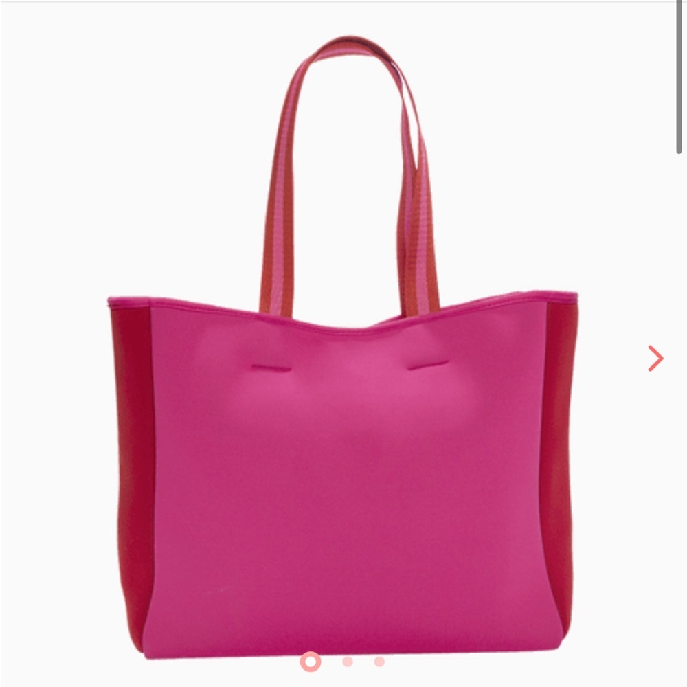 Summersalt Neoprene Beach Tote in Pink/Red NWT